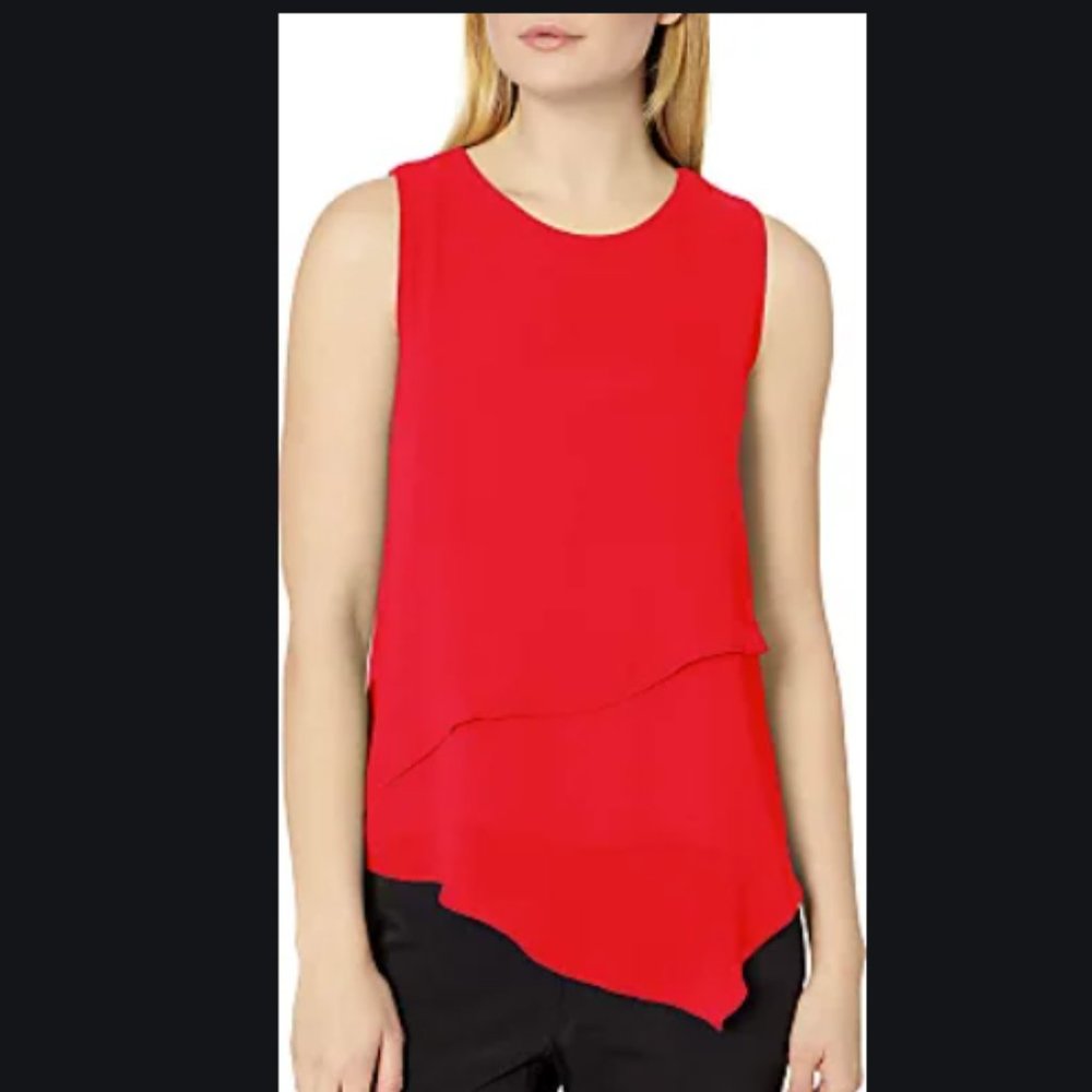 Vince Camuto Asymmetric Hem Chiffon Blouse